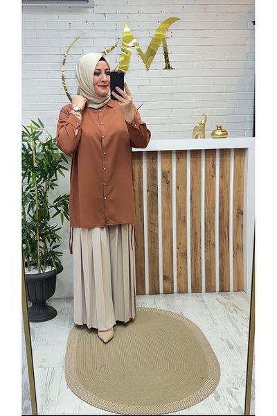 Meryemce Butik Oversized Tunic with Side Laces (Compatible with Sizes 38-48)