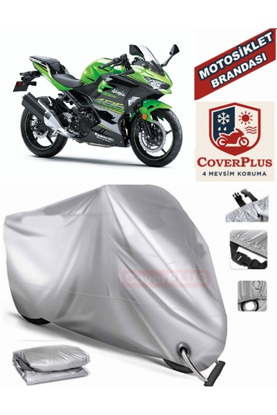 MotoEN قماش القنب المتوافق مع القفل الرمادي لدراجة كاواساكي نينجا 400 للدراجا...