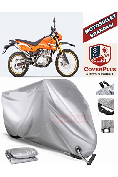 CoverPlus Gri Kilit Uyumlu Motor Brandası Motoran Cross XV-250 Motorsiklet Br...
