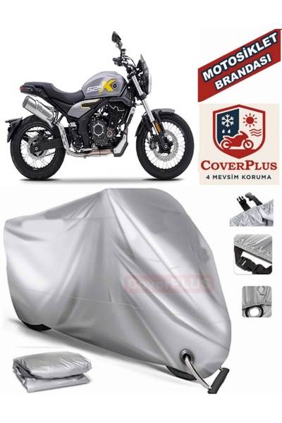 MotoEN Gray Lock Compatible Motor Tarpaulin Voge 525 Acx Motorcycle Tarpaulin...