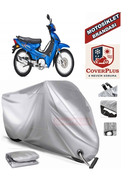 MotoEN Gray Lock Compatible Motor Tarpaulin Kymco Aktiv 110 Motorcycle Tarpau...