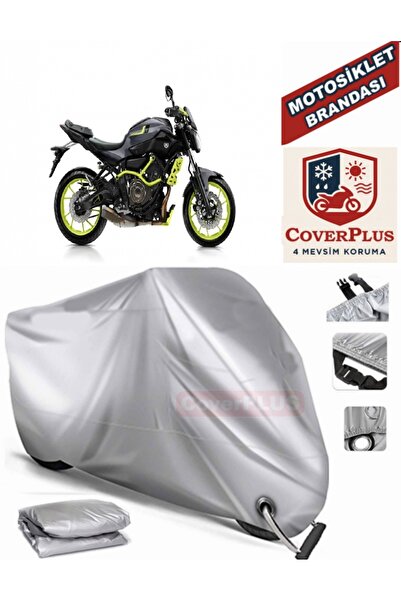 MotoEN Gray Lock Compatible Motor Tarpaulin for Yamaha Mt-07 Moto Cage Motorc...