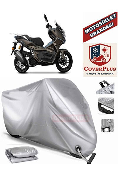 MotoEN Gray Lock Compatible Motor Tarpaulin Yuki Adventure 150 Motorcycle Tar...