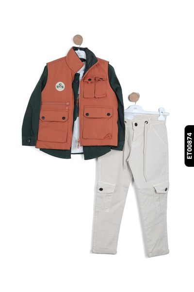 xo kids moda Boy's Top and Bottom Suit 6-9 Years 13084