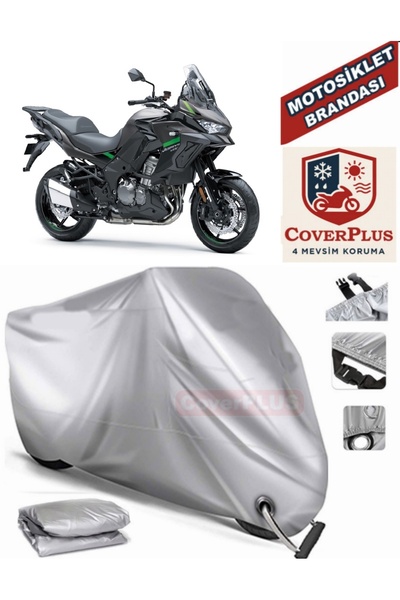 MotoEN قماش القنب المتوافق مع القفل الرمادي لدراجة Kawasaki KLZ 1000 Versys ل...