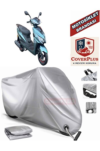 MotoEN Gri Kilit Uyumlu Motor Brandası Arora Bravo 50 Motosiklet Branda Örtü Çadır (MotoEN)