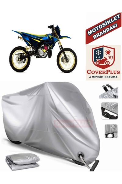 MotoEN Gray Lock Compatible Motor Tarpaulin Yamaha Dt 80 Motorcycle Tarpaulin...