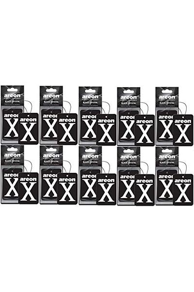 Areon X Car Fragrance Black Crystal Car Air Freshener Hanger Pendant Mirror Cardboard 2D (Set Pack x