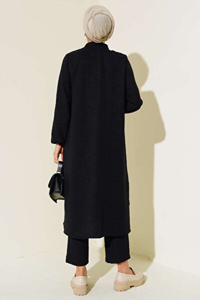 Lucia Fashion Slit Detailed Tunic Trousers Double Set