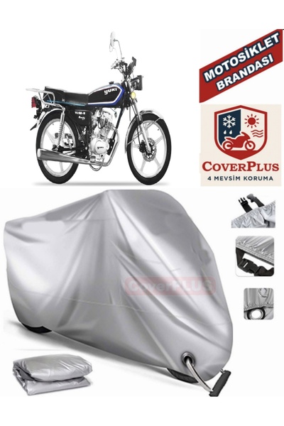 MotoEN Gray Lock Compatible Motor Tarpaulin Yuki Yk 100-B Motorcycle Tarpauli...