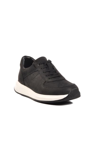 WALKWAY Ανδρικό αθλητικό παπούτσι Vadoo 2197 M Black Nubuck από γνήσιο δέρμα