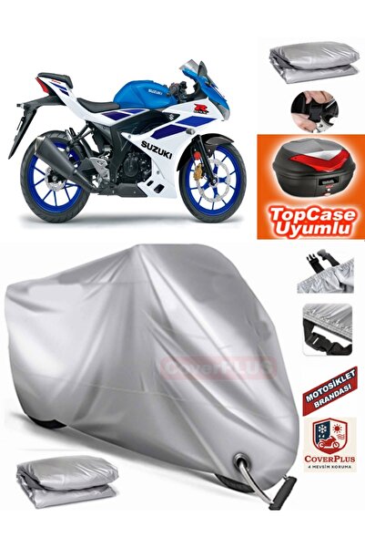 MotoEN قفل رمادي متوافق مع سوزوكي GSX-R 125 من القماش المشمع Topcase الخلفي ا...