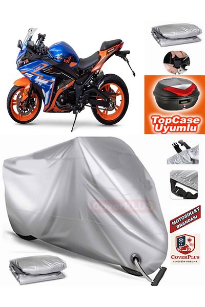 MotoEN قفل رمادي متوافق مع Falcon FR-177 قماش القنب Topcase الخلفي حقيبة متوافقة مع القماش المشمع للمحرك