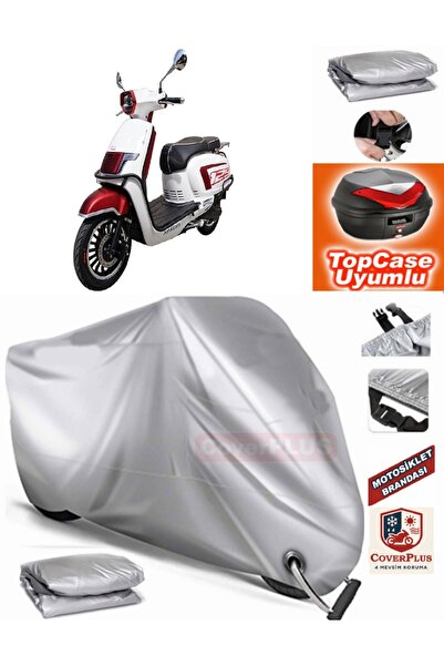 MotoEN Gray Lock Compatible Apachi Beauty 125 Tarpaulin Topcase Backpack Comp...