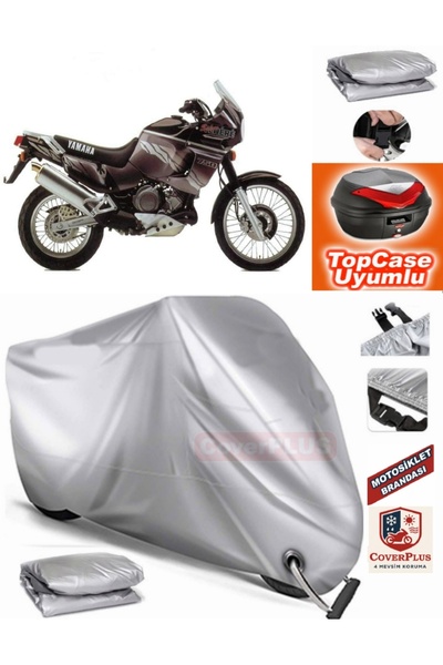 MotoEN قفل رمادي متوافق مع Yamaha XTZ 750 Super Tenere Canvas Topcase حقيبة خ...