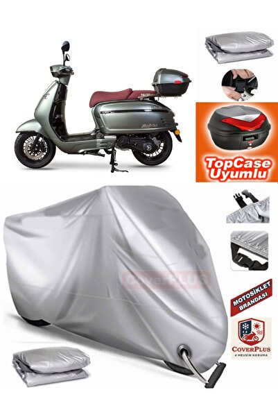 MotoEN قفل رمادي متوافق مع Falcon Martini 125 قماش القنب Topcase الخلفي حقيبة...