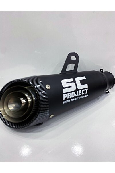 motovibe SC PROJECT Egzoz – Gerçek Karbon Uçlu | Geniş Tüp | 51mm | Vidalı Kolay Sök-Tak Sistemli
