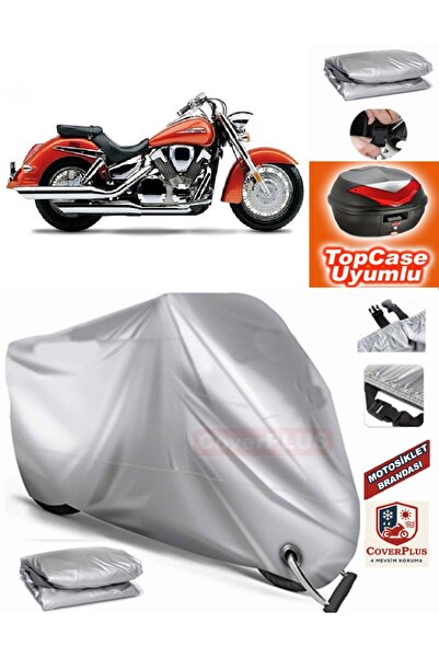 MotoEN Gray Lock Compatible Honda Vtx 1300 S Tarpaulin Topcase Rear Bag Compa...