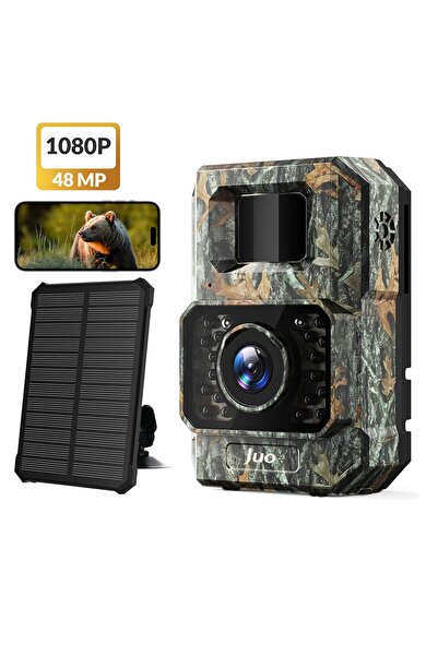 Juo 850ws Güneş Enerjili Fotokapan 48mp Full Hd Wifi Hareket Sensörlü Gece Görüşlü Ip66 Su Geçirmez