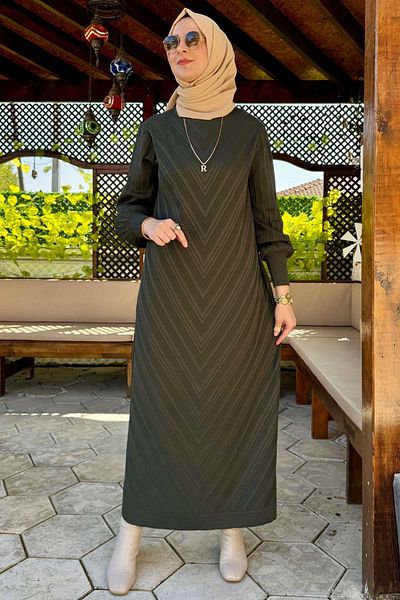 Rabia Şamlı Πλεκτό Ρούχα Χακί