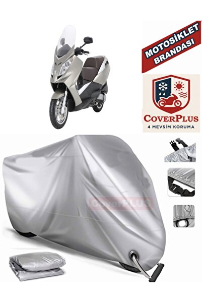 MotoEN Gray Lock Compatible Motor Tarpaulin Peugeot Satelis 500 Motorcycle Ta...