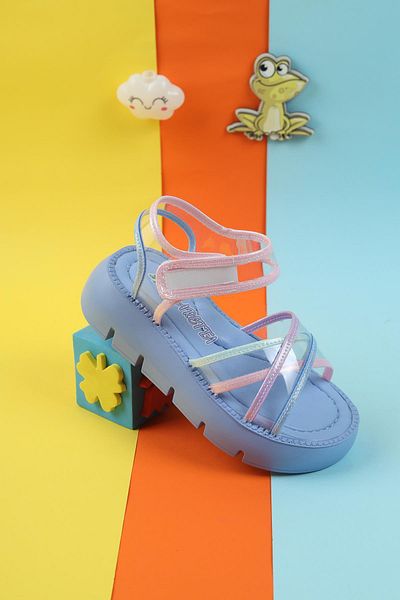Moda Lime Sandale casual Sandale cu pană Sandale fete Sandale colorate Sandale cu design special