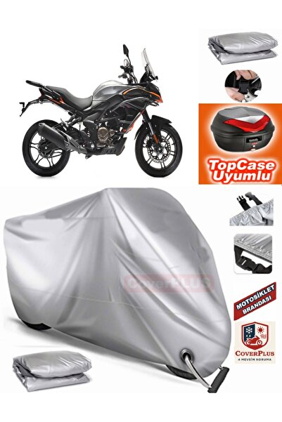 MotoEN قفل رمادي متوافق مع Voge 300 DS Tarpaulin Topcase Backbag متوافق مع ال...