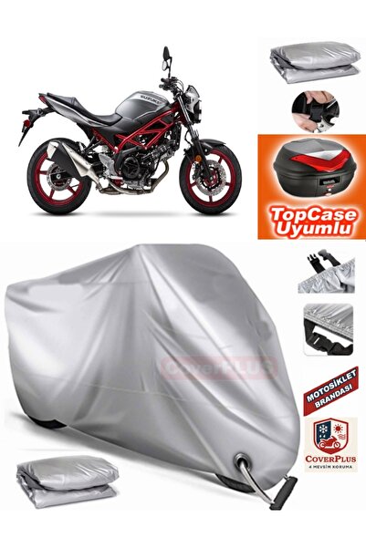 MotoEN قفل رمادي متوافق مع سوزوكي SV650A القماش المشمع Topcase الخلفي حقيبة م...