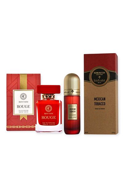 IBRAQ Ibrahim Al Qurashi Perfume, Ibraq Tobacco Mexican with Rhythm Rouge Perfume, 200 ml