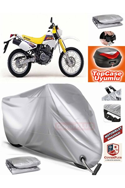MotoEN قفل رمادي متوافق مع سوزوكي DR350 القماش المشمع Topcase الخلفي حقيبة مت...