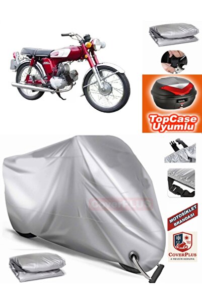 MotoEN Gray Lock Compatible Yamaha Yb 100 Tarpaulin Topcase Rear Bag Compatib...