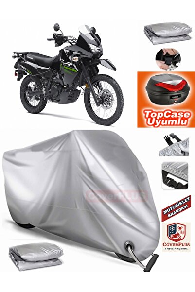 MotoEN قفل رمادي متوافق مع Kawasaki KLR 650 قماش القنب Topcase الخلفي حقيبة م...