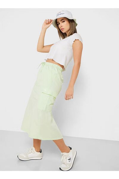 Calvin Klein Women Canary Green Woven Parachute Skirt