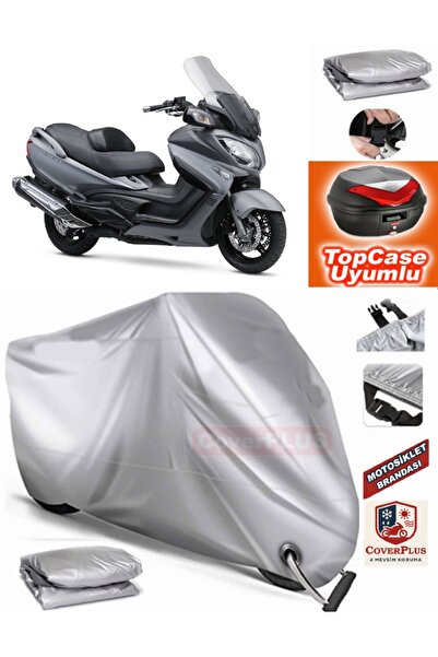MotoEN قفل رمادي متوافق مع سوزوكي بورجمان AN 650 ABS قماش القنب Topcase الخلف...