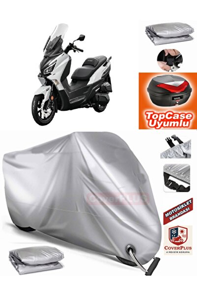 MotoEN Gray Lock Compatible Sym Joymax Z Plus 250 Tarpaulin Topcase Back Bag ...