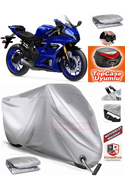 MotoEN Gray Lock Compatible Yamaha R7 Tarpaulin Topcase Rear Bag Compatible M...