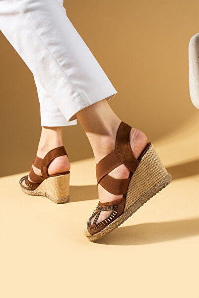 Pembe Potin Women's Tan Suede Sandals