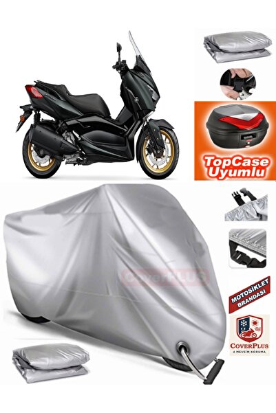 MotoEN Gray Lock Compatible Yamaha X-Max 250 Tech Max Tarpaulin Topcase Rear ...