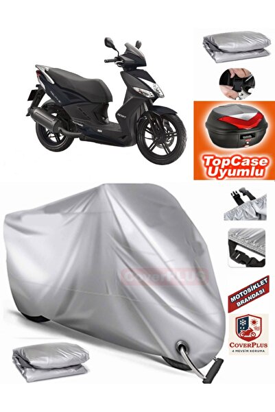 MotoEN Gray Lock Compatible Kymco Agility 16+ 150 Tarpaulin Topcase Rear Bag ...
