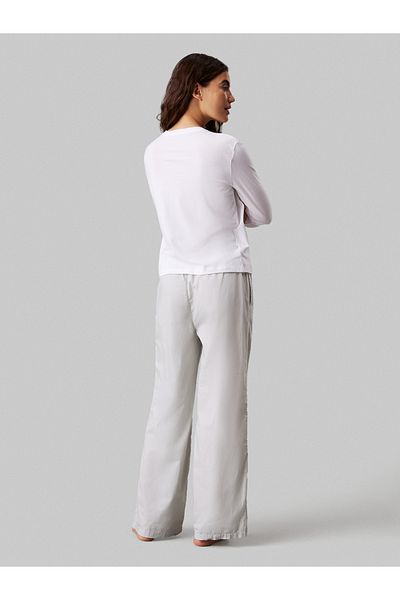 Calvin Klein Calvin Klein Women White Long Sleeve Tee & Sleep Pant Set