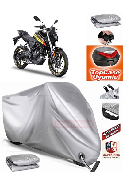 MotoEN Gray Lock Compatible Voge 125 R Tarpaulin Topcase Back Bag Compatible ...