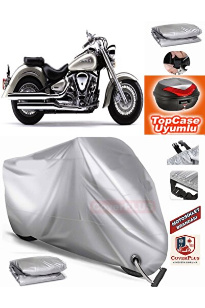 MotoEN Gray Lock Compatible Yamaha Wild Star Xv 1600 Tarpaulin Topcase Rear B...