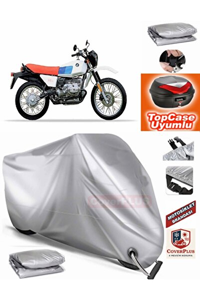 MotoEN Gray Lock Compatible Bmw R 80 Tarpaulin Topcase Rear Bag Compatible Mo...