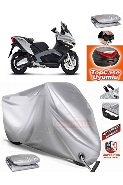 MotoEN Gray Lock Compatible Aprilia Srv 850 ?.E. Abs Tarpaulin Topcase Rear B...