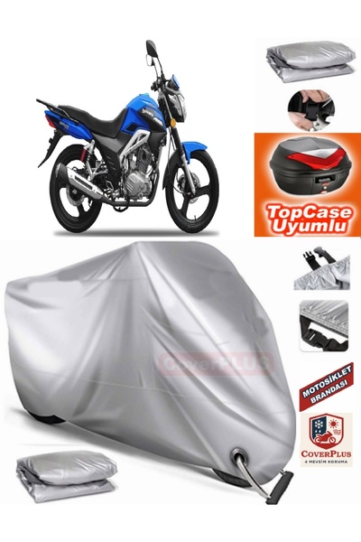 MotoEN Gray Lock Compatible Yuki Tn150-3A Driver Tarpaulin Topcase Back Bag C...