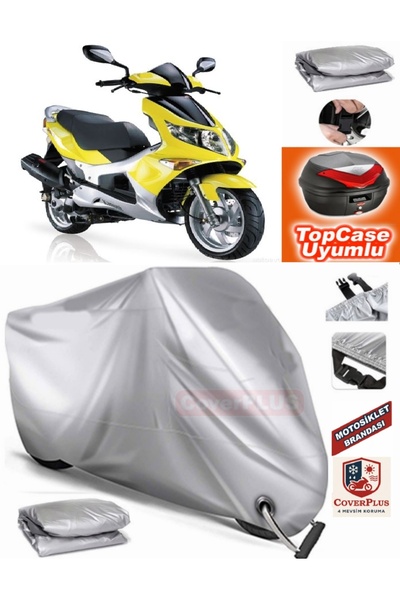 AutoZEL Kanuni Bobcat 150 حقيبة خلفية متوافقة مع القماش المشمع للمحرك (الوصلة...