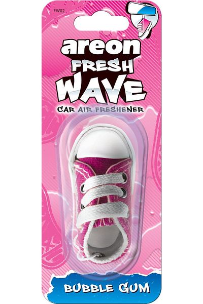 Areon Fresh Wave Shoe Bubble Gum Car Air Freshener, FW02
