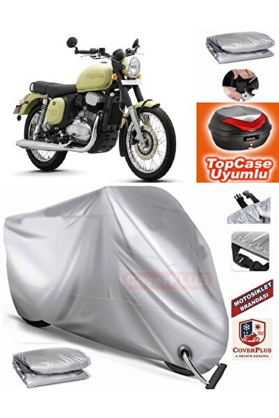 MotoEN قفل رمادي متوافق مع Jawa Forty Two Tarpaulin Topcase Back Bag متوافق م...