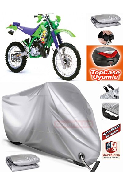 MotoEN قفل رمادي متوافق مع Kawasaki KDX 200 قماش القنب Topcase الخلفي حقيبة م...