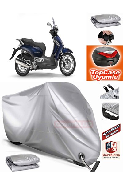 MotoEN Gray Lock Compatible Aprilia Scarabeo 500 Tarpaulin Topcase Rear Bag C...